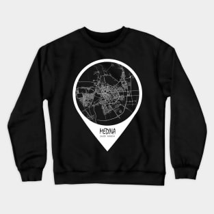 Medina, Saudi Arabia City Map - Travel Pin Crewneck Sweatshirt